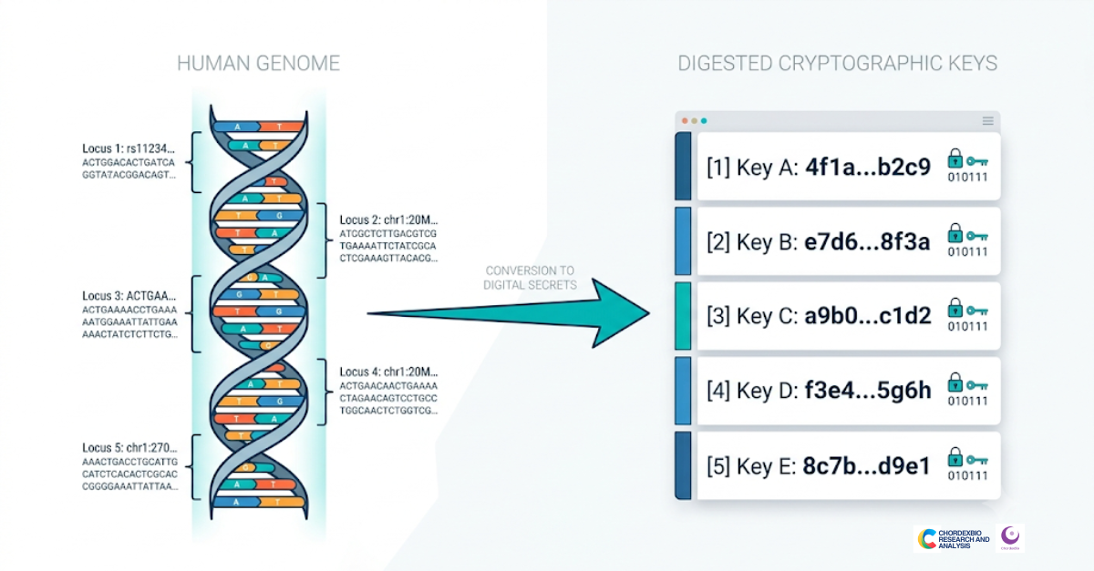 ChordexBio scientists turn the human genome into an AI-enabled coordinate system for cryptography